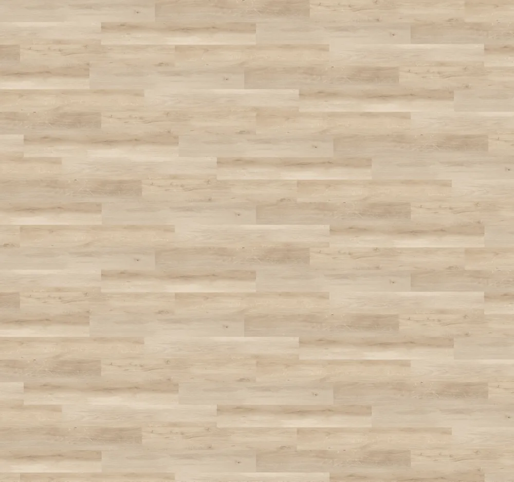 Closeup view of a floor with Hana Blossom vinyl flooring installed