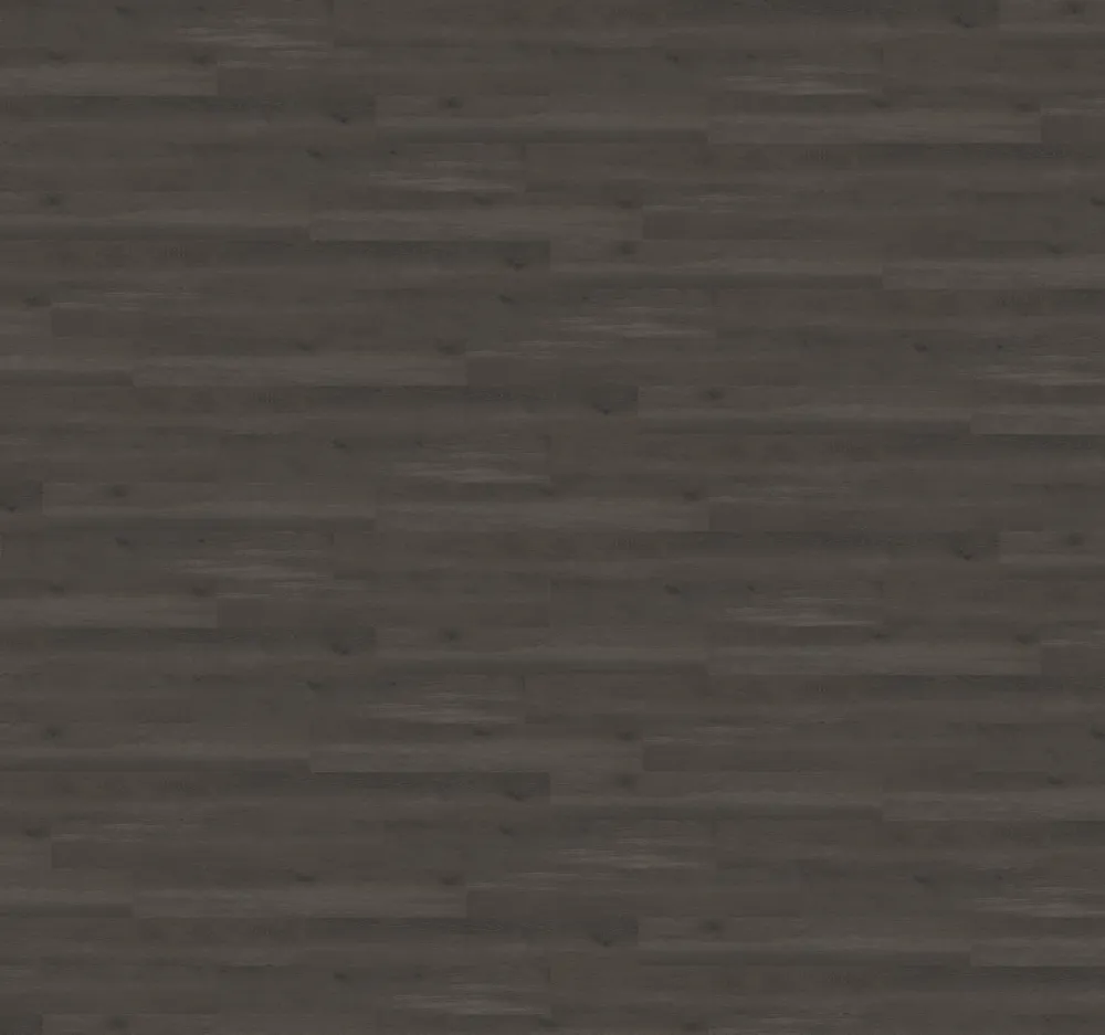 Closeup view of a floor with Oboro Ash vinyl flooring installed