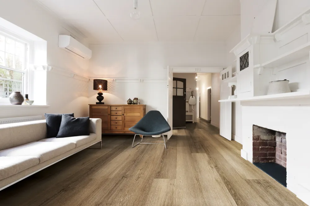 Example of a typical room with Newport Landing vinyl flooring installed