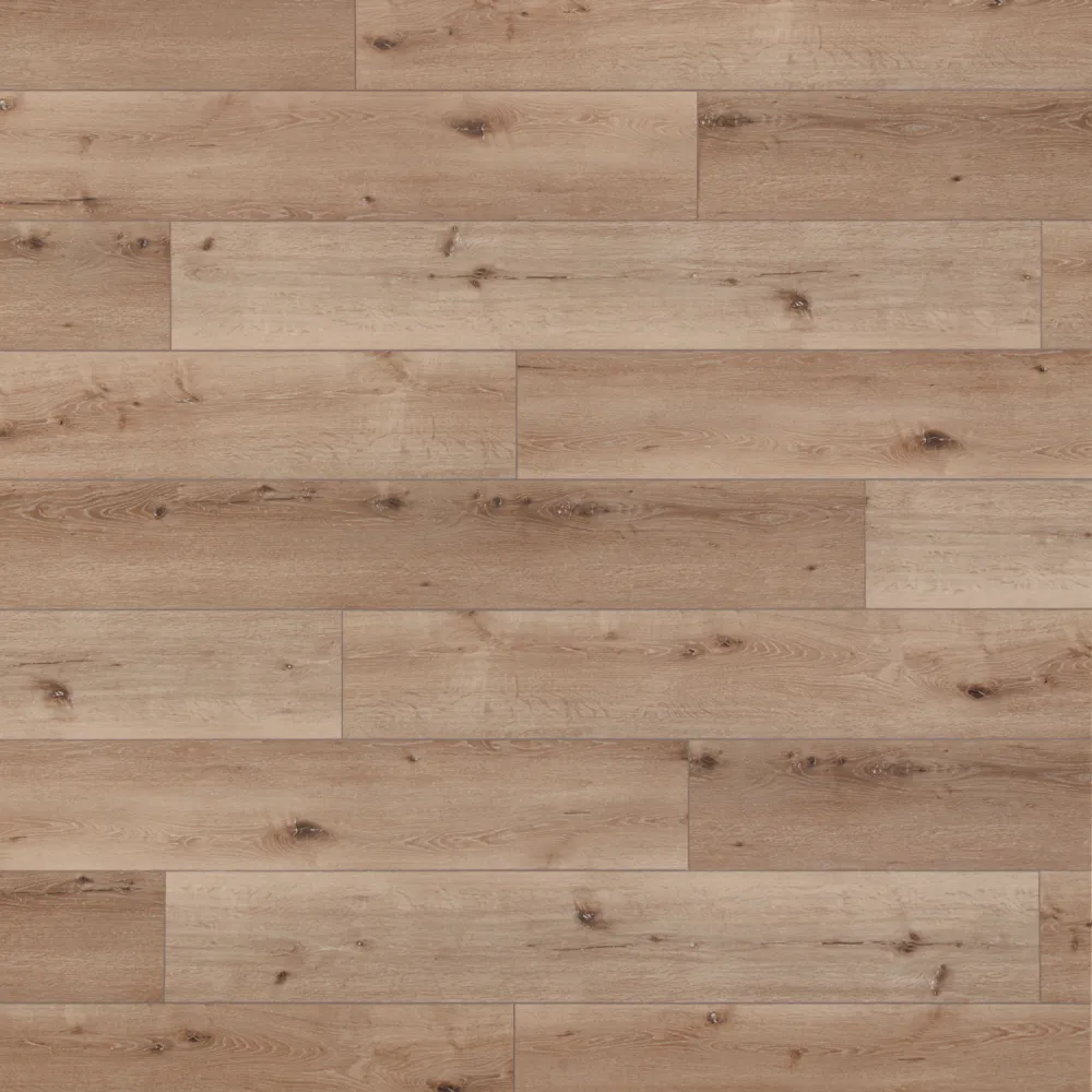 Closeup view of a floor with Mount Rainier vinyl flooring installed