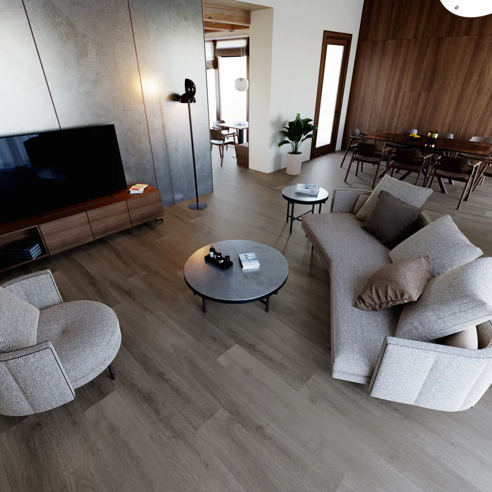 Example of a typical room with Moonstone vinyl flooring installed