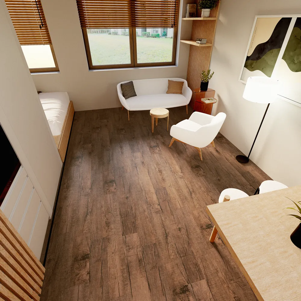 Example of a typical room with Barn Owl vinyl flooring installed