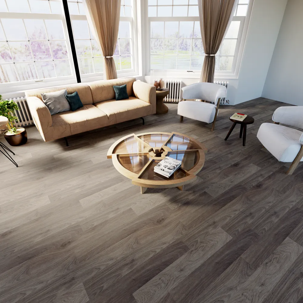 Example of a typical room with Courtland Alley vinyl flooring installed